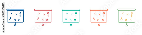 Strategy Icon Set Multiple Style Collection 