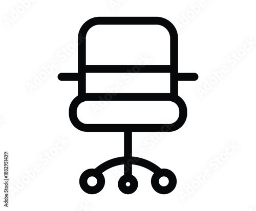 Minimalist Design of Office Chair with Simple Lines and Shapes for Workspace