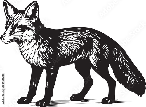 Raccoon vintage engraving vector illustration