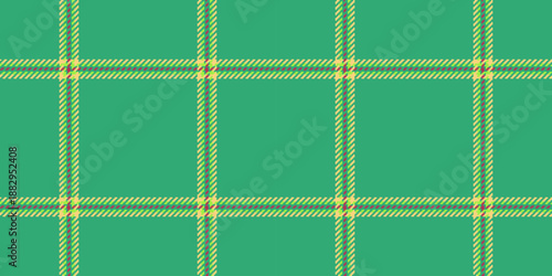 Large vector pattern seamless, classical check fabric texture. Ragged tartan plaid textile background in mint and amber colors.