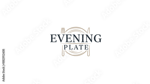 Evening Plate Logo Design Element.
