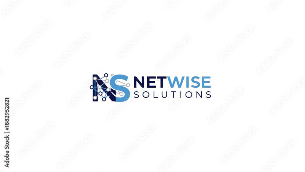 Fototapeta premium Netwise Solutions Company Logo Design.