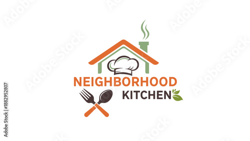 Neighborhood Kitchen Logo Design Elements Combined.
