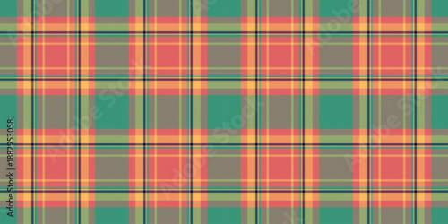 Fire texture textile seamless, cowboy background vector tartan. Linen pattern plaid fabric check in red and teal colors.