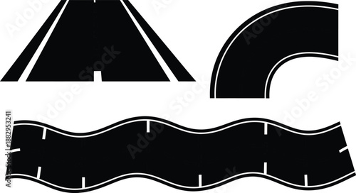 Roadway signs and markings illustrations