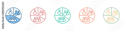 Market Segmentation Icon Set Multiple Style Collection 