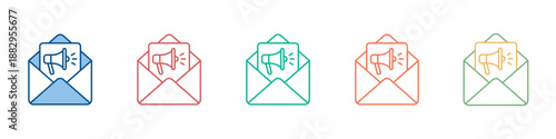 Email Marketing Icon Set Multiple Style Collection 