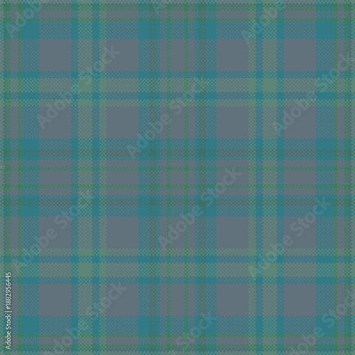 Material pattern vector texture, bold tartan background seamless. Rustic check fabric plaid textile in pastel and teal blue colors.