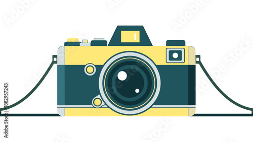 Vintage Camera Illustration A Nostalgic Glimpse into Photographys Past.