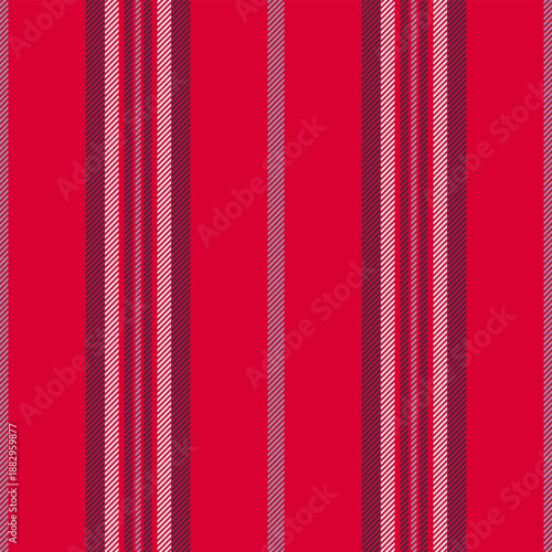 Jeremony textile texture vector, book seamless vertical pattern. Rurchase lines background fabric stripe in red and dark colors.