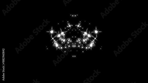 Wallpaper Mural Magic glitter sparkle trail transition, shining glitter star sparkle line, white cartoon blinking stars, magic dust glow sparkle effect, magic dust, fairy sparkle burst and black screen. 4K video Torontodigital.ca