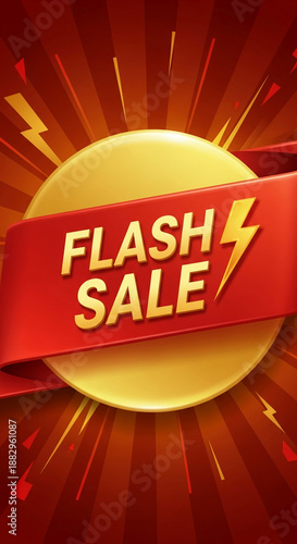 Red banner with gold 