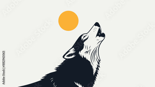 Wolf Howling at the Moon A Silhouette of Wilderness.