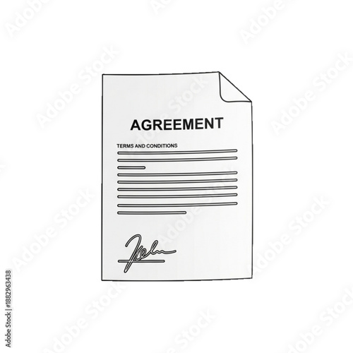 Signed agreement document