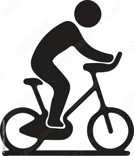 Exercise Bike Icon Silhouette