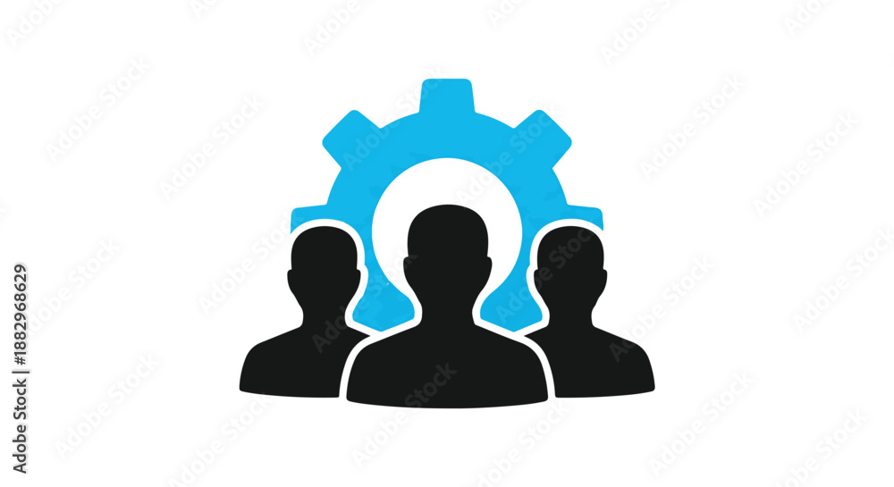 Fototapeta premium Team collaboration with gear