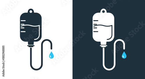 Medical infusion drip illustration