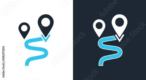 Journey mapping with location pins