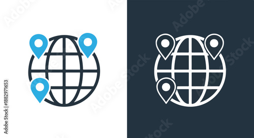 Global connectivity with location pins