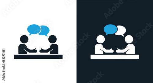 Two people engaging in conversation