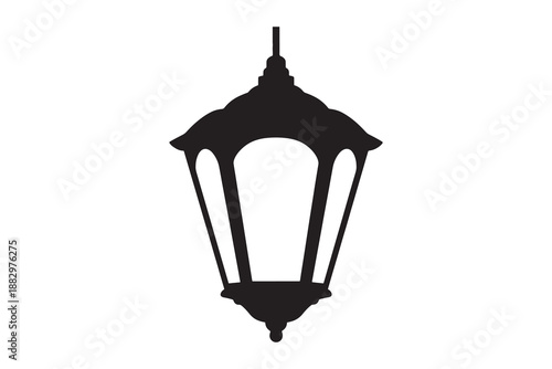Classic street lamp silhouette