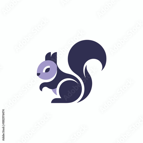 Illustrated squirrel isolated on white background, Vector, illustration