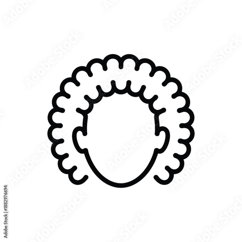 Illustration of curly hair isolated on white background, Vector, illustration