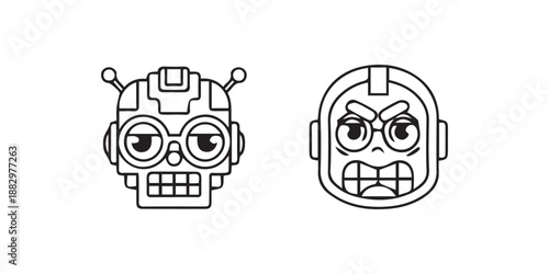 Spooky black vector illustration of a tribal skull tattoo design featuring a scary human skeleton head symbol for a dead horror art icon