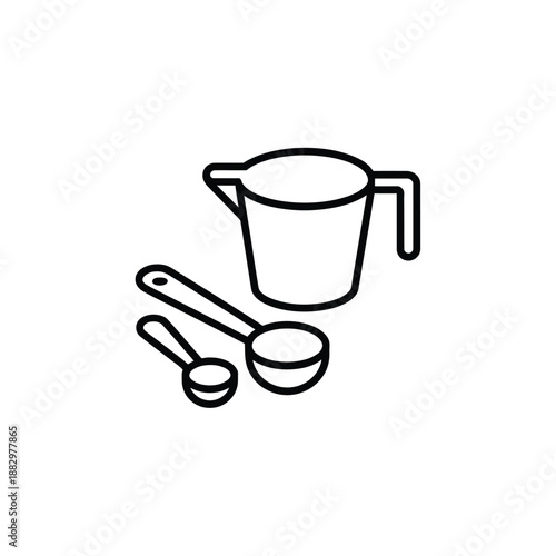 Kitchen measuring tools isolated on white background, Vector, illustration