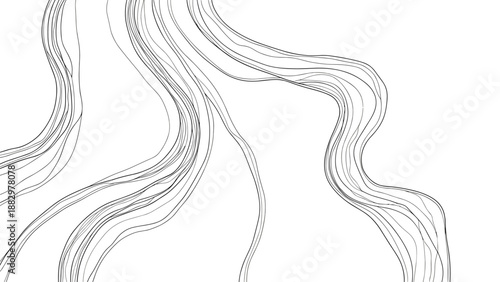 Abstract flowing lines on white background for modern design projects