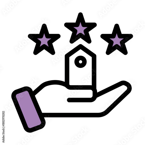 Satisfaction Rating Icon from Cyber Monday Icon Collection (Outline Color Lineal Style)