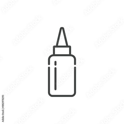 Simple bottle with nozzle isolated on white background, Vector, illustration