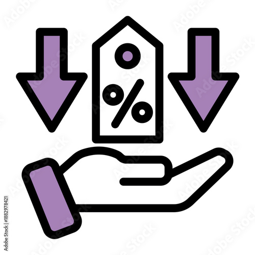 Deal Hunter Icon from Cyber Monday Icon Collection (Outline Color Lineal Style)