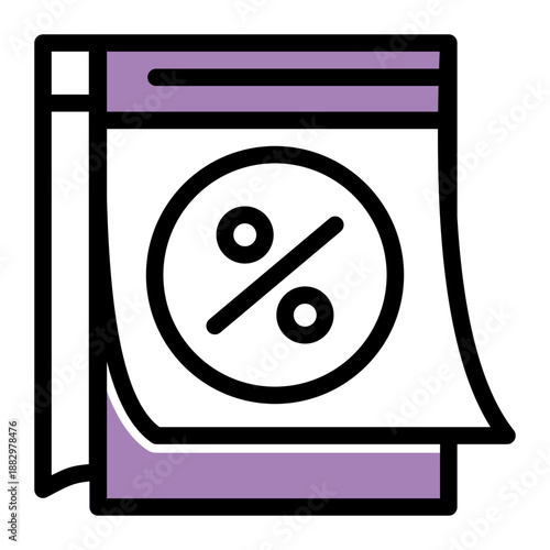 Promotional Schedule Icon from Cyber Monday Icon Collection (Outline Color Lineal Style)