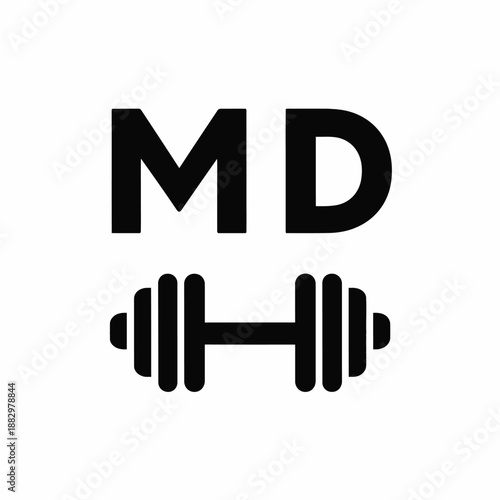 Fitness and strength training isolated on white background, Vector, illustration