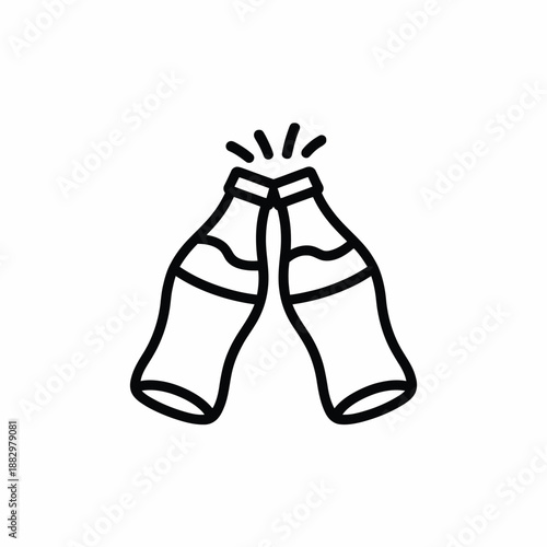 Celebratory toast isolated on white background, Vector, illustration