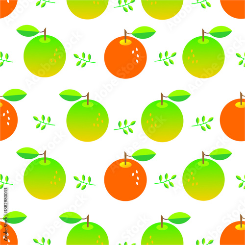 Seamless pattern orange fruit. Cartoon orange fruit seamless pattern. Orange fruit seamless pattern background. Fruit pattern design background.