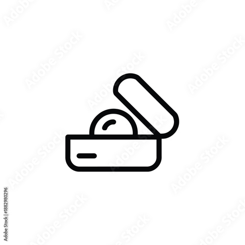 Open pill box isolated on white background, Vector, illustration