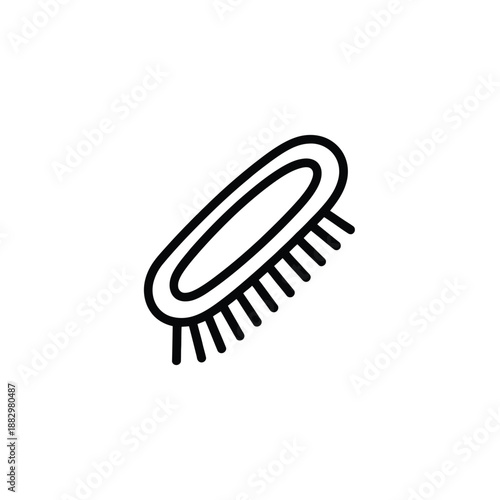 Simple hair brush isolated on white background, Vector, illustration
