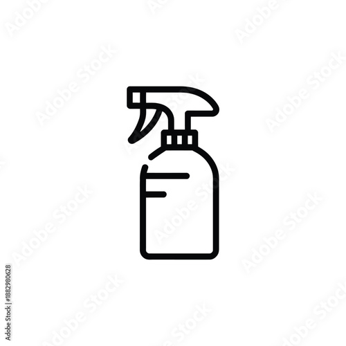 Spray bottle with nozzle isolated on white background, Vector, illustration