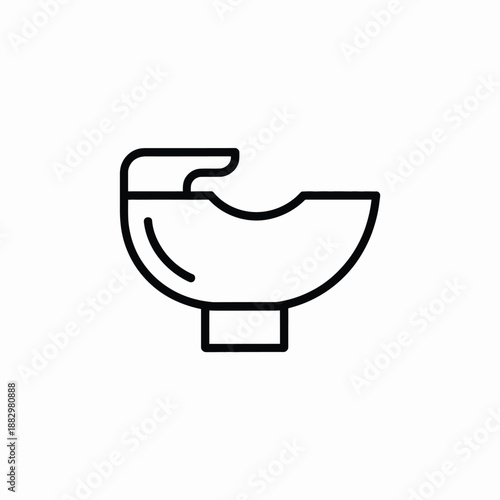Modern bathroom sink isolated on white background, Vector, illustration