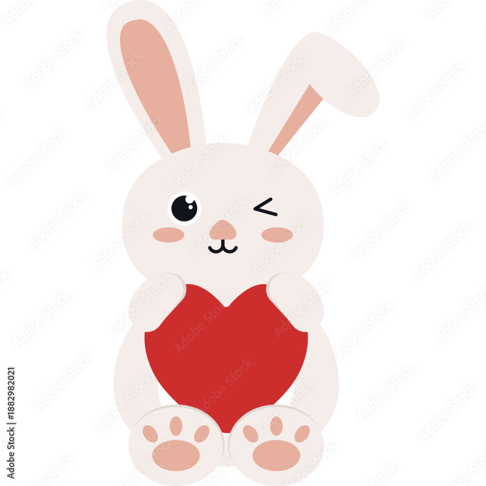 Obraz premium Cute Illustration Rabbit