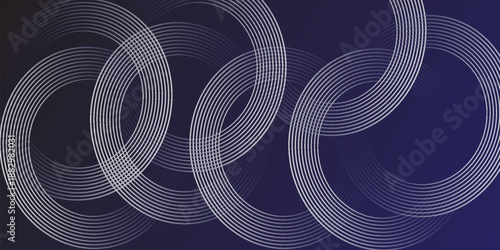 Modern abstract background. Glossy white gradient circle lines. Minimal geometric pattern. Simple graphic elements. Futuristic concept. Suitable for cover, poster, banner, brochure, eps10.