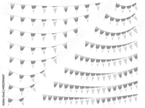 ガーランド三角、曲線、6白