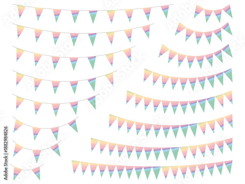 ガーランド三角、曲線、20虹淡