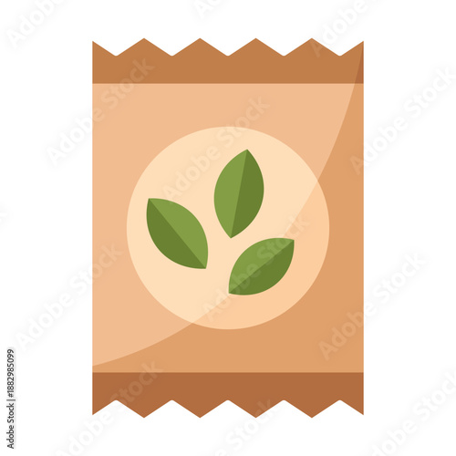 Seed Packet Flat Colored Icon for Planting Gardening Preparation and Agriculture Growth
