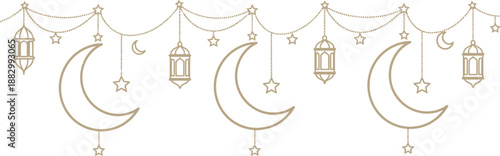 Vintage chandelier vector illustration for ramadan holiday decoration and elegant ornamental design