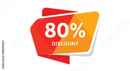 Vibrant 80 percent markdown graphic offering significant savings a compelling promotion for eager shoppers seeking excellent deals this season a