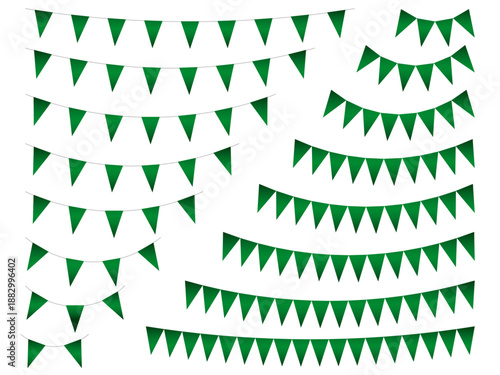 ガーランド三角、曲線、m17緑