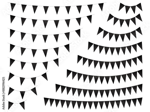 ガーランド三角、曲線、m19黒